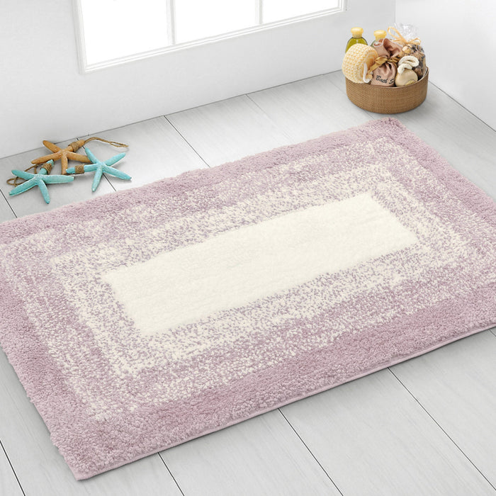 Nova Pink Bath Mat Deep Pile Anti-Slip Microfibre