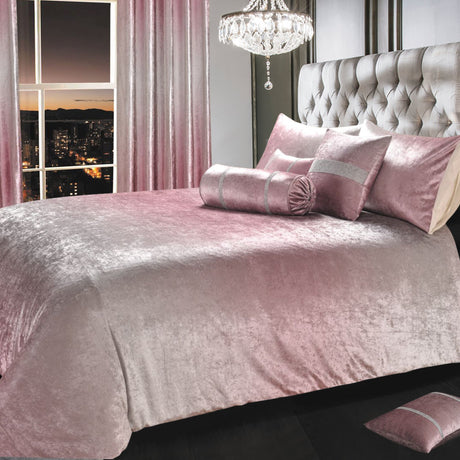 Intimates Ombre Crushed Velvet Duvet Cover & Pillowcase Set
