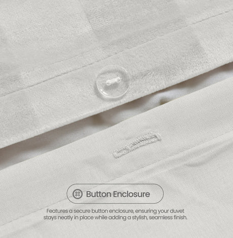 Velosso Oslo Luxury Velvet Stripe Duvet Cover And Pillowcase Set