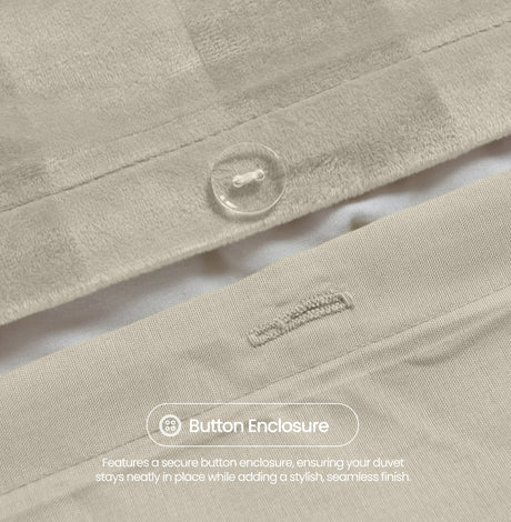 Velosso Oslo Luxury Velvet Stripe Duvet Cover And Pillowcase Set