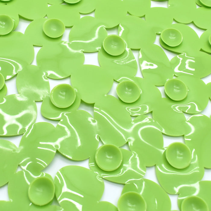 Pebbles Oval Lime Green Bath Mat Anti-Slip PVC