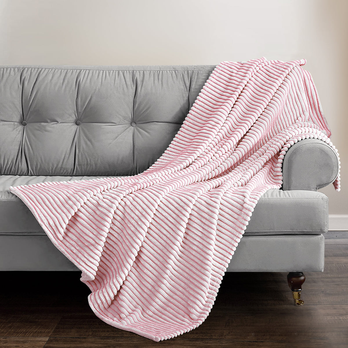 Velosso Corduroy Back Printed Throw Blanket