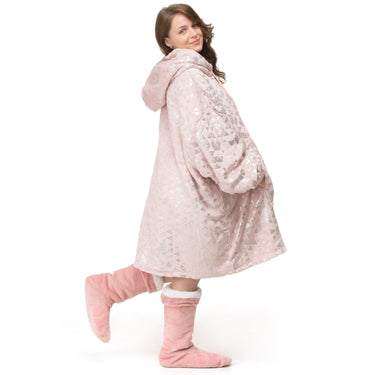 Foil Printed Oversized Hoodie Blanket