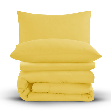 Velosso Microfibre Plain Duvet Cover & Pillowcase Set