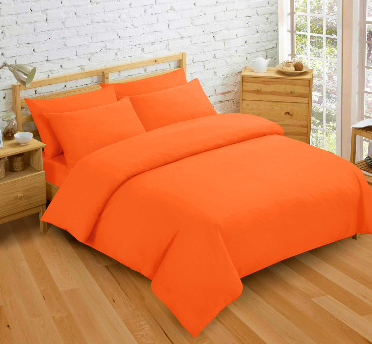 Velosso Plain Dyed Duvet Cover & Pillowcase Set
