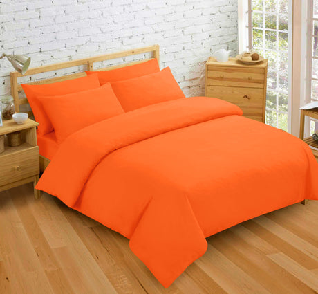 Velosso Plain Dyed Duvet Cover & Pillowcase Set
