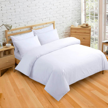 Velosso Plain Dyed Duvet Cover & Pillowcase Set