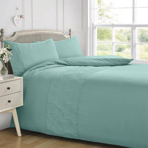 Velosso Quilted Floral Duvet Cover & Pillowcase Set