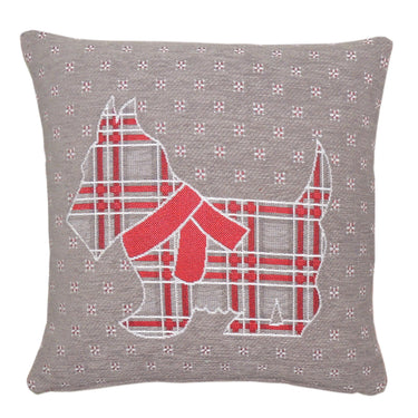 Chenille Scottie Dog Cushion Cover