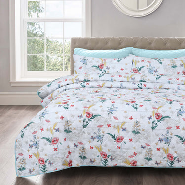 Sacramento Floral Quilted Bedspread Set