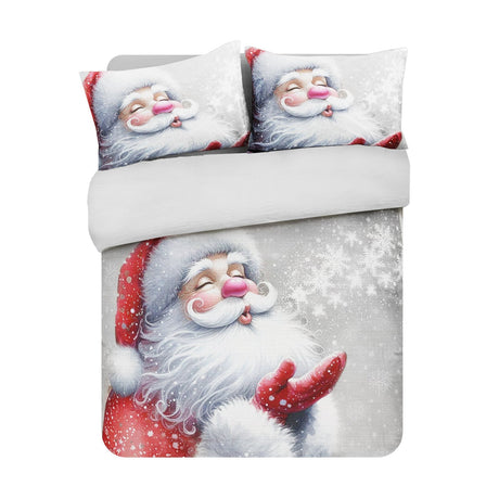 Velosso Festive Santa Kiss Duvet Cover And Pillowcase Set