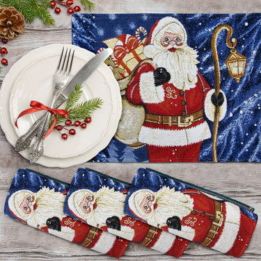 Santa Gifts Chenille Cotton Placemats