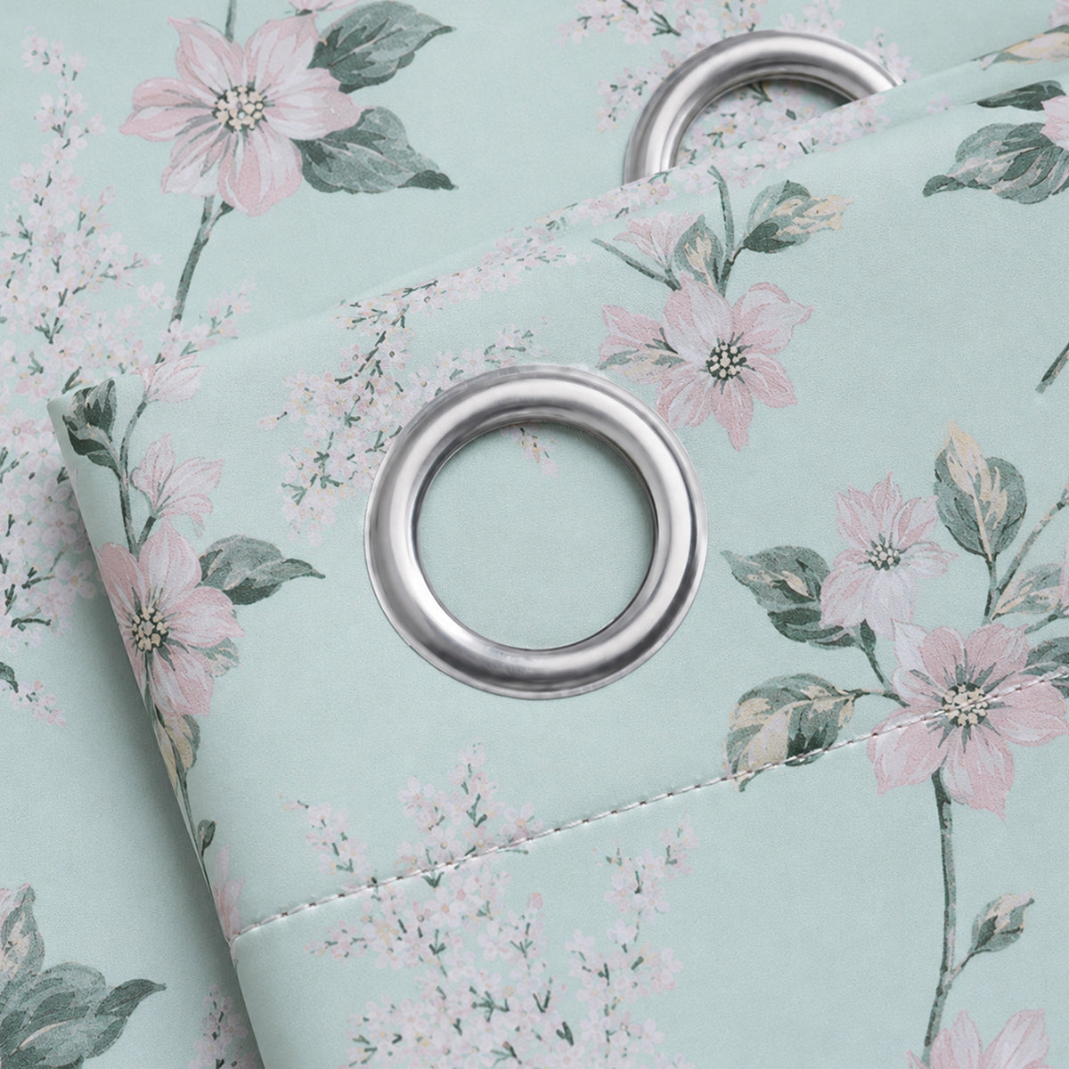 Florelle Sienna Floral Ring Top Curtains