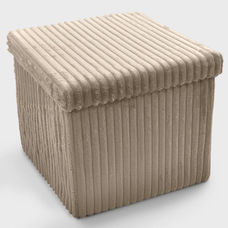 Home Republic Foldable Corduroy Storage Ottoman