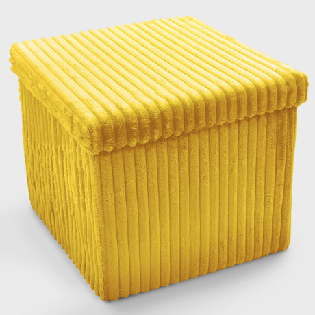 Home Republic Foldable Corduroy Storage Ottoman