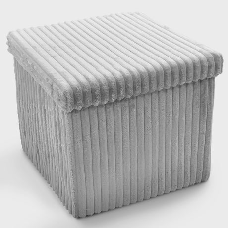 Home Republic Foldable Corduroy Storage Ottoman