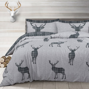 Velosso Stag Reversible Duvet Cover & Pillowcase Set