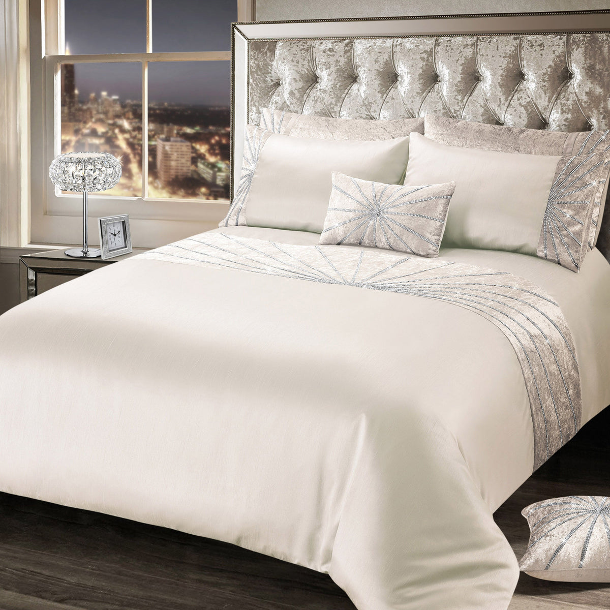 Intimates Diamante Starburst Duvet Cover & Pillowcase Set