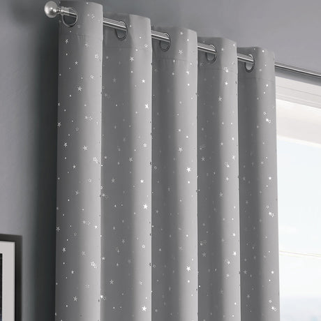 Velosso Stars Blackout Ring Top Curtains