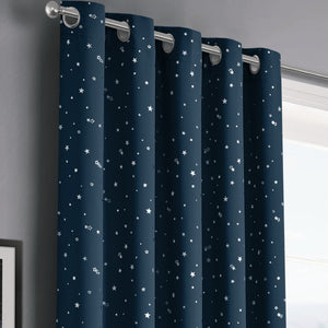 Velosso Stars Blackout Ring Top Curtains