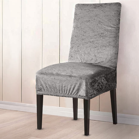 Home Republic Crushed Velvet Stretch Fitted Chair Covers