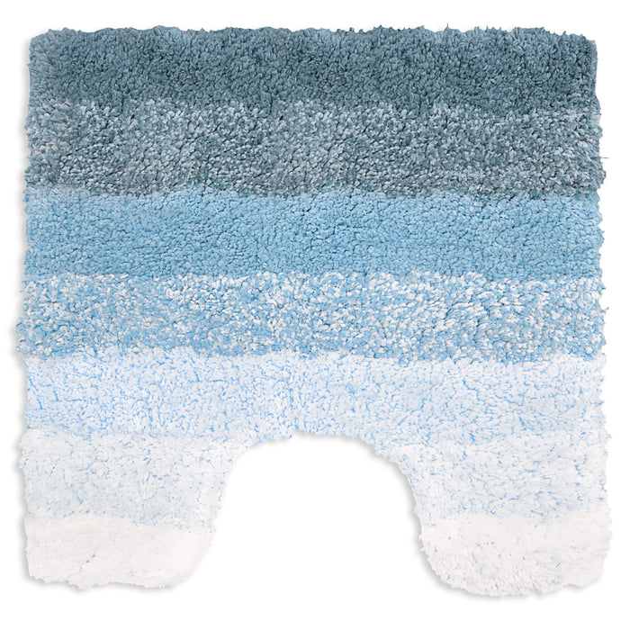 Superstripe Blue Pedestal Mat Anti-Slip Microfibre