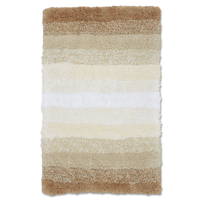 Superstripe Brown Bath Mat Anti-Slip Microfibre