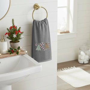 Velosso Sweet Shop 2 Pack Christmas Cotton Hand Towels