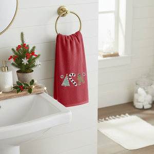 Velosso Sweet Shop 2 Pack Christmas Cotton Hand Towels
