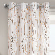 Intimates Swirls Foil Printed Sheer Ringtop Voile Panel