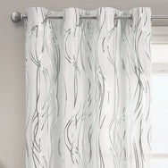 Intimates Swirls Foil Printed Sheer Ringtop Voile Panel