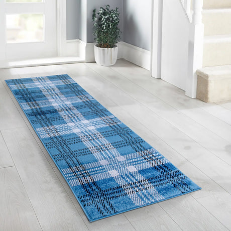 Home Republic Tartan Check Runner Low Pile