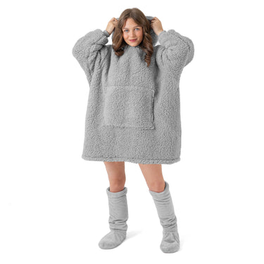 Teddy Fleece Oversized Hoodie Blanket