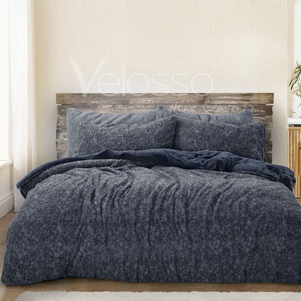 Velosso Teddy Marl Duvet Cover & Pillowcase Set