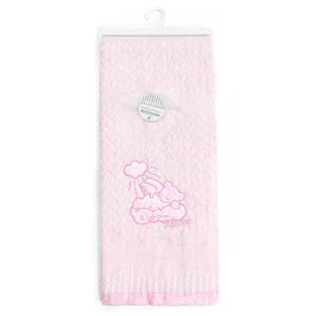 My Little World Teddy Bear Embroidered Baby Shawl