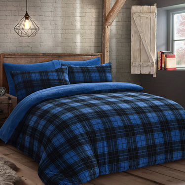 Check Teddy Duvet Cover & Pillowcase Set