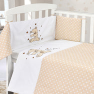 My Little World Teddy Time To Sleep 2 Piece Cot Bumper And Cover Set