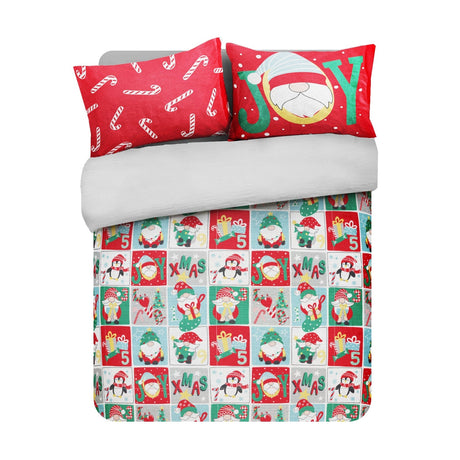 Velosso Fun Advent Gonks Duvet Cover And Pillowcase Set