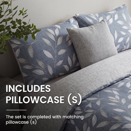 Velosso Trailing Leaves Duvet Cover And Pillowcase Set