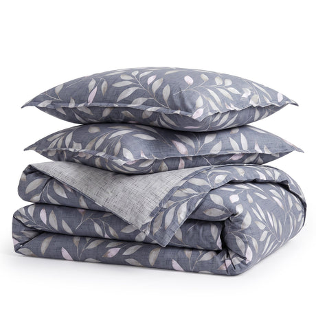 Velosso Trailing Leaves Duvet Cover And Pillowcase Set