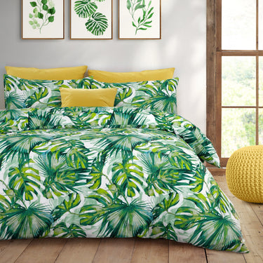 Tropical Leaf Duvet Cover & Pillowcase Set
