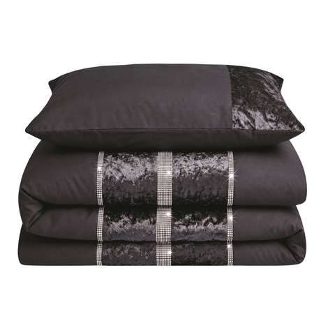 Intimates Topaz Crushed Velvet Duvet Cover & Pillowcase Set