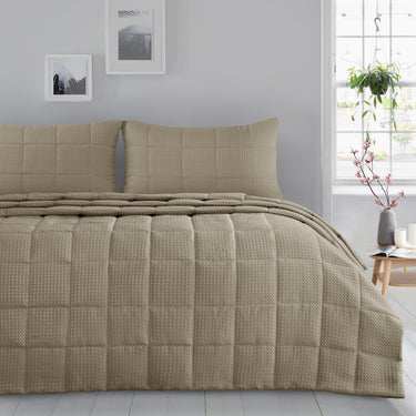 Waffle Woven Bedspread & Pillowsham Set