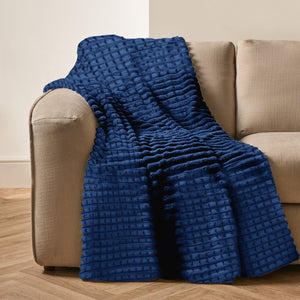 Velosso Chunky Waffle Plush Super Soft Blanket Throw