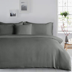 Velosso Waffle Weave Duvet Cover & Pillowcase Set