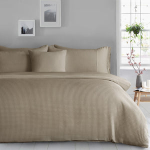 Velosso Waffle Weave Duvet Cover & Pillowcase Set