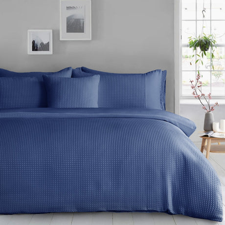 Velosso Waffle Weave Duvet Cover & Pillowcase Set