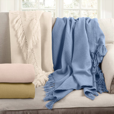 Waffle 100% Cotton Throw