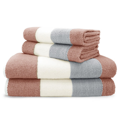 Velosso Weston Stripe Towels 100% Cotton
