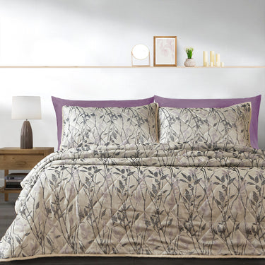 Wilder Jacquard Leaves Trail Quilted Bedspread Set